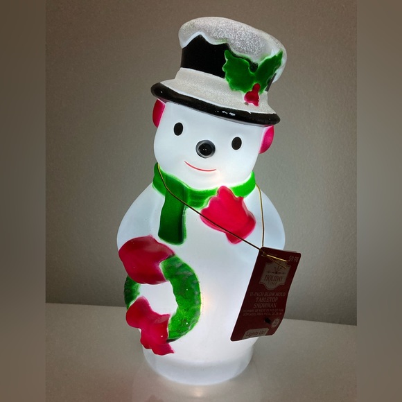 Holiday Time 11” Tabletop Snowman Blow Mold NWT - Picture 4 of 5